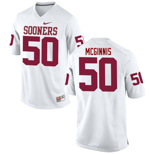 Men Oklahoma Sooners #50 Arthur McGinnis College Football Jerseys Game-White - Click Image to Close